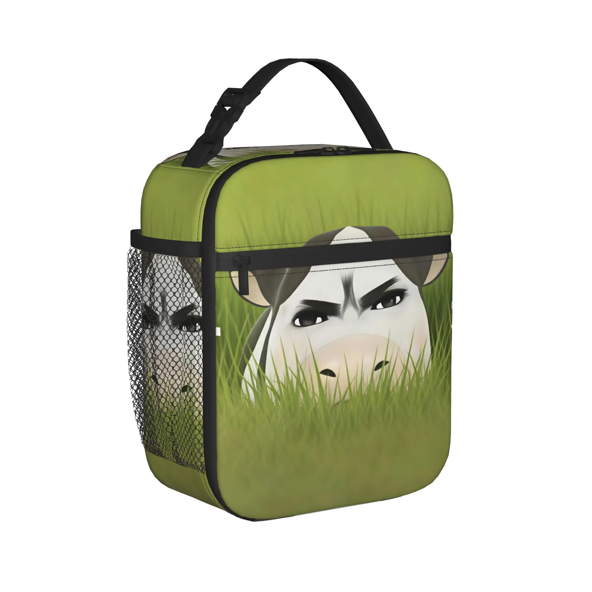 Funny Grassland Cattle Meme  Lunch Bag  Outdoor Picnic Lunch Box For Adult Cute Print Thermal Lunch Bags Waterproof  Cooler Bag
