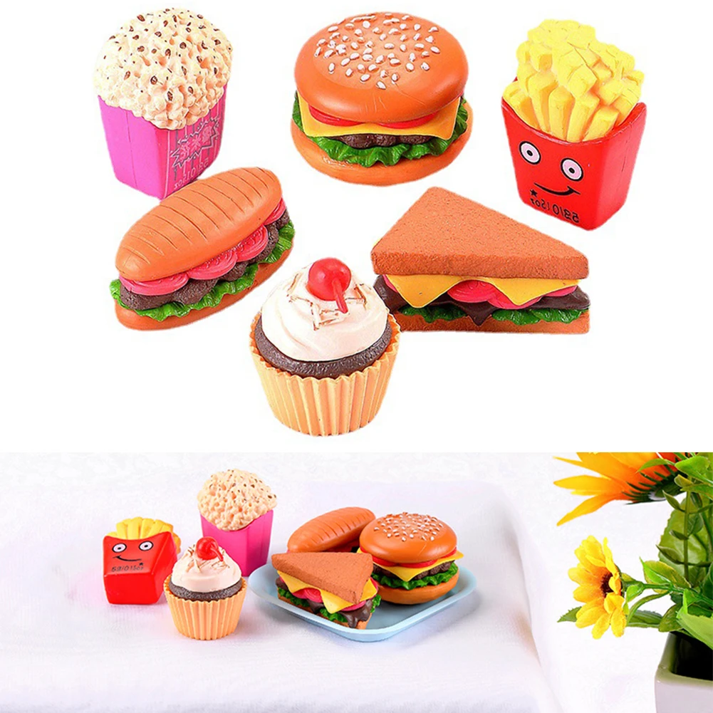 3D Resin Popcorn French Fries Hamburg Food Landscape Ornaments Kawaii Dessert For Earring Jewelry Making Kawaii Cute Charm