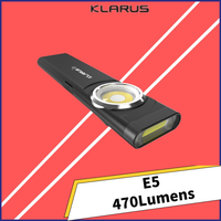 Klarus E5 COB Flashlights Magnetic Dual Light 470Lumens Torch 8 Lighting Modes USB C Recharge