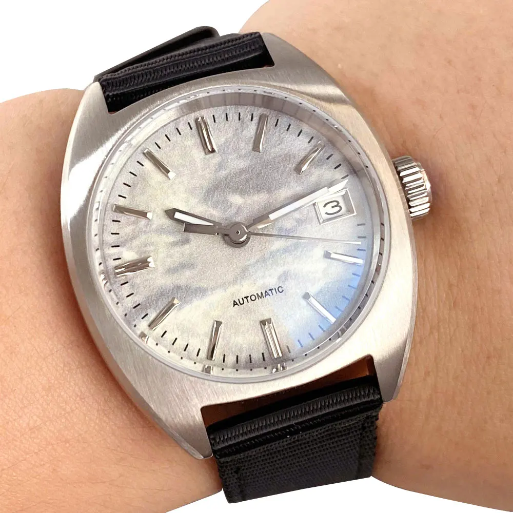 

Tandorio New White Matte Dial Double Sapphire Glass 200m Waterproof 36mm Retro Military NH35A Automatic Watches For Men's