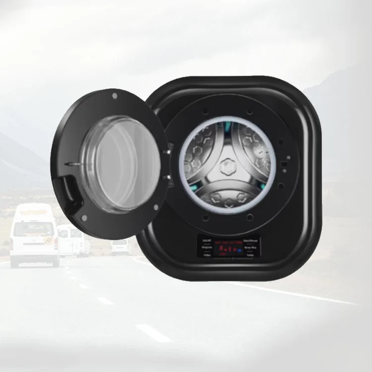 

Умная мини-стиральная машина для автодомов - быстрая стирка и сушка, ультратихая, для автодомов класса A/B, черная.