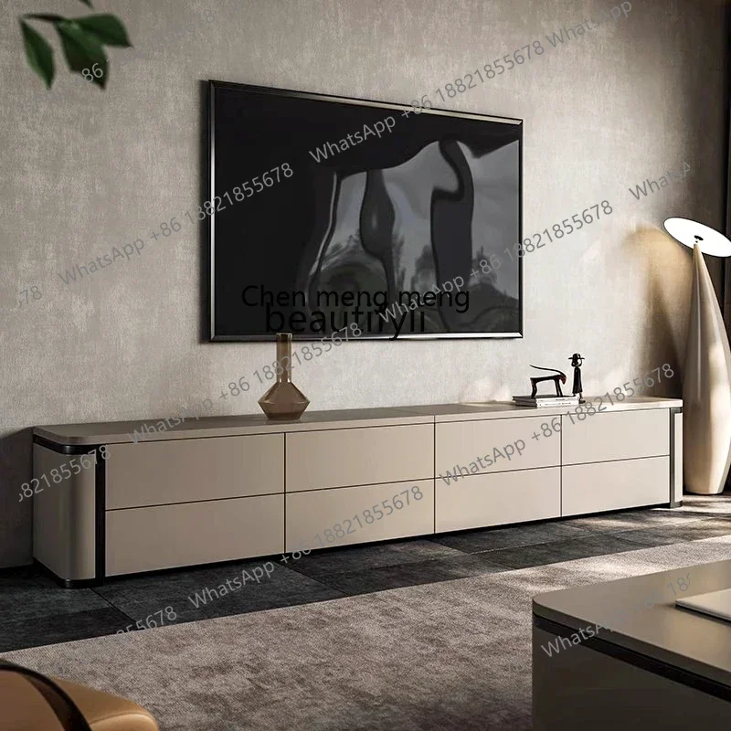 X CQYItalian minimalist modern minimalist living room household high-end coffee table combination extended floor TV cabinet