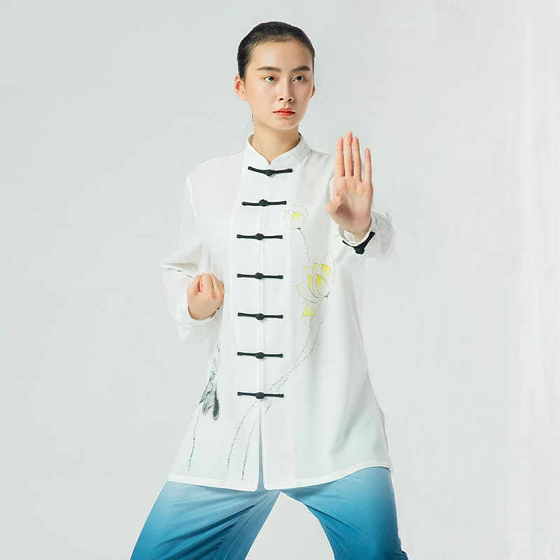 Premium Flowy Unisex Tai Chi Uniform for Summer - Martial Arts Practice & Morning Exercise Clothing Set
