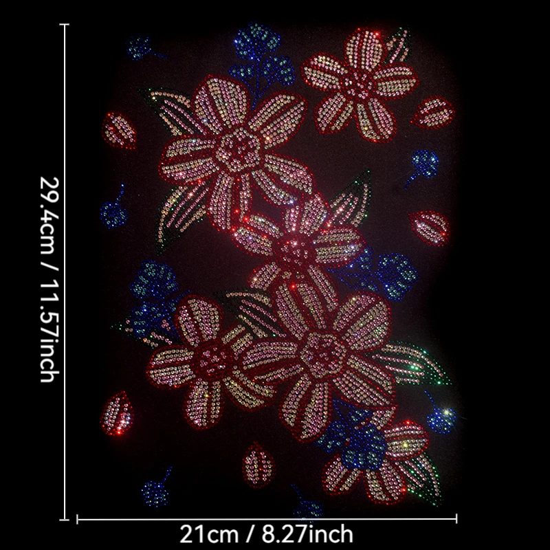 

High-quality DIY iron diamond creative, shiny and beautiful flower ironing on T-shirts, jeans, hoodies and clothing accessories