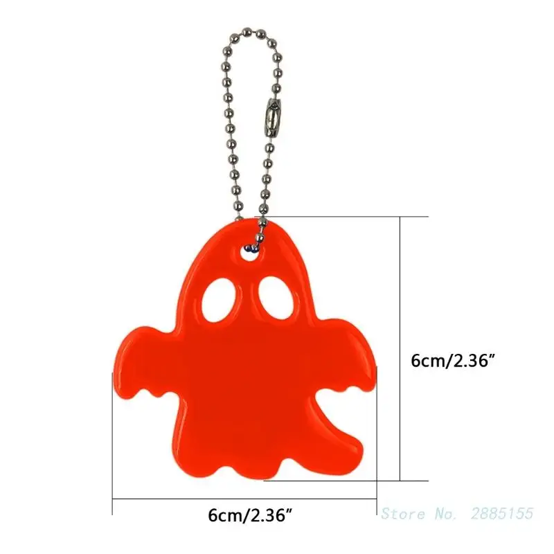 Kids Safety Reflectors Keyrings Ghost Style Reflective Pendant for Car Backpacks Strollers Bags Wheelchairs Reflective Gear