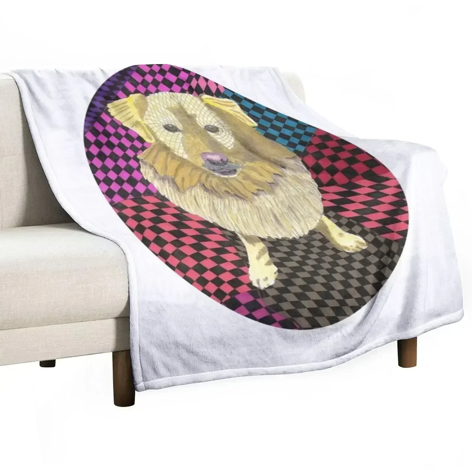 

New Wendy the Wonder Dog Throw Blanket Sofa Quilt wednesday Personalized Gift Blankets