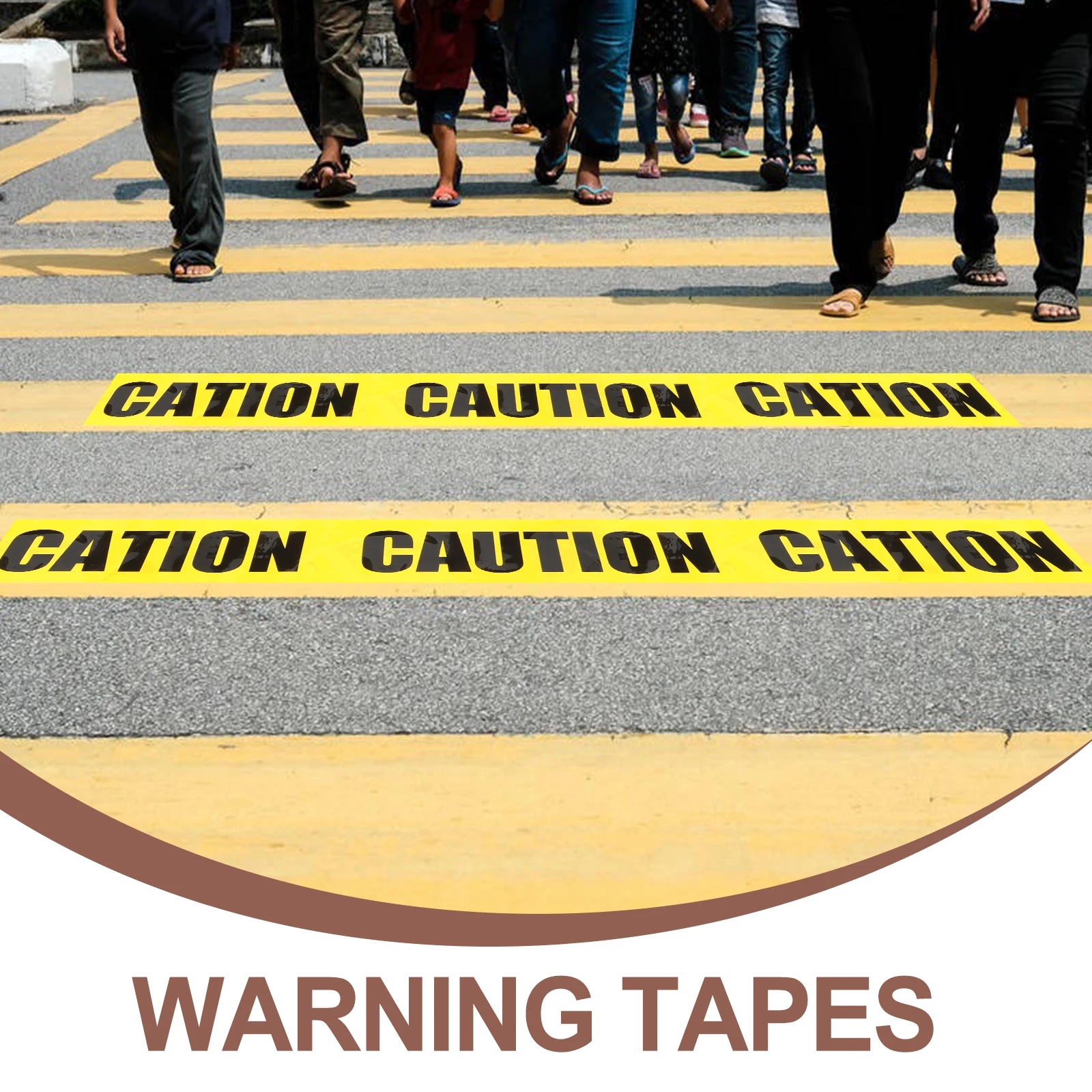 

Halloween Diy Caution Tape Yellow Safety Warning Sticker Anti-Slip Adhesive Decals For Floor Ramps Stairs Loading Docks