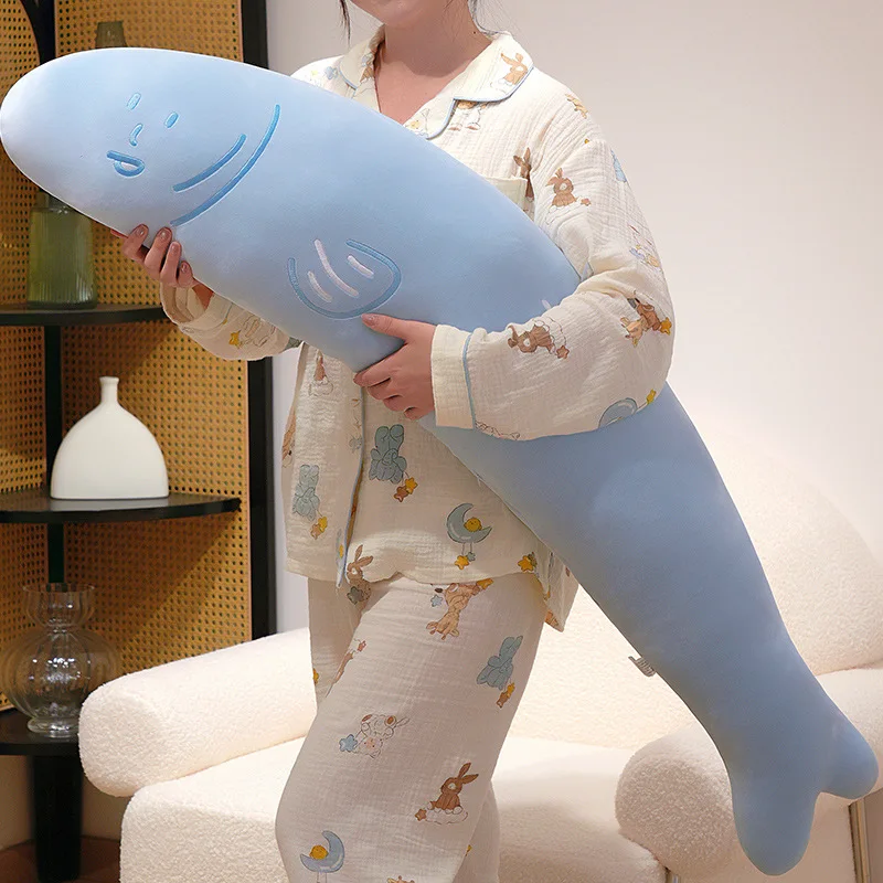 80/120 Cm Leuke Vis Kant Slapen Lichaam Pluche Kussen Zachte Cartoon Dier Pop Zwangerschap Slaap Been Grijper kussens Room Decor Gift