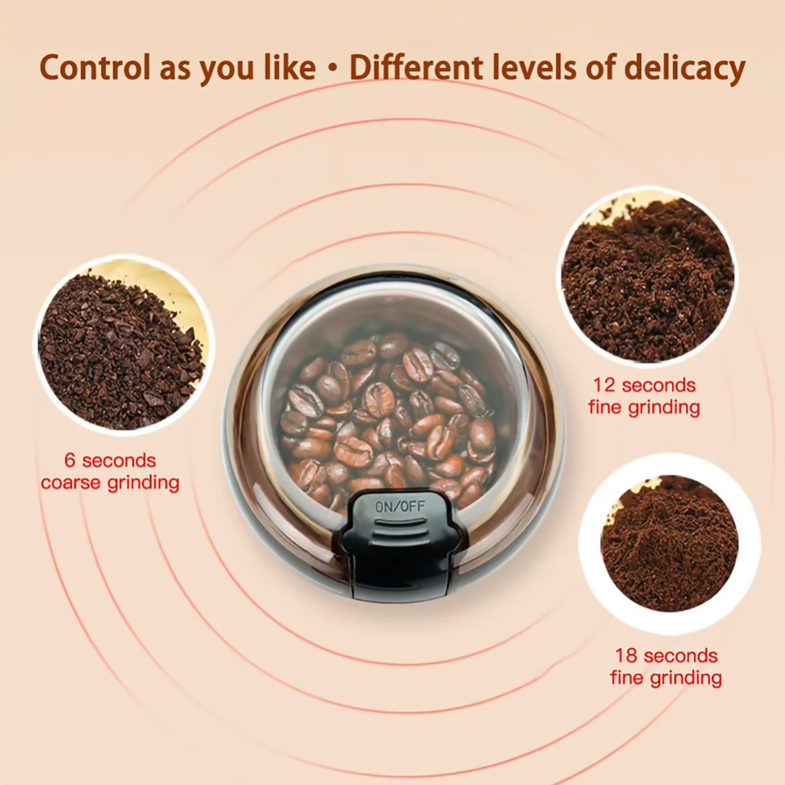 Multifunctional practical and convenient electric grain grinder spice coffee bean grinder household portable herb grinder image 3