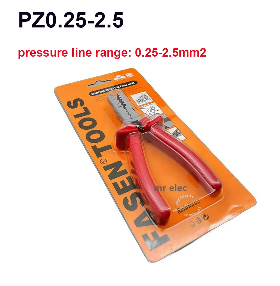 PZ 0.25-2.5 GERMANY STYLE CRIMPING PILER FOR Terminal 0.25-2.5mm2 CRIMPING PLIERS Crimping Tools