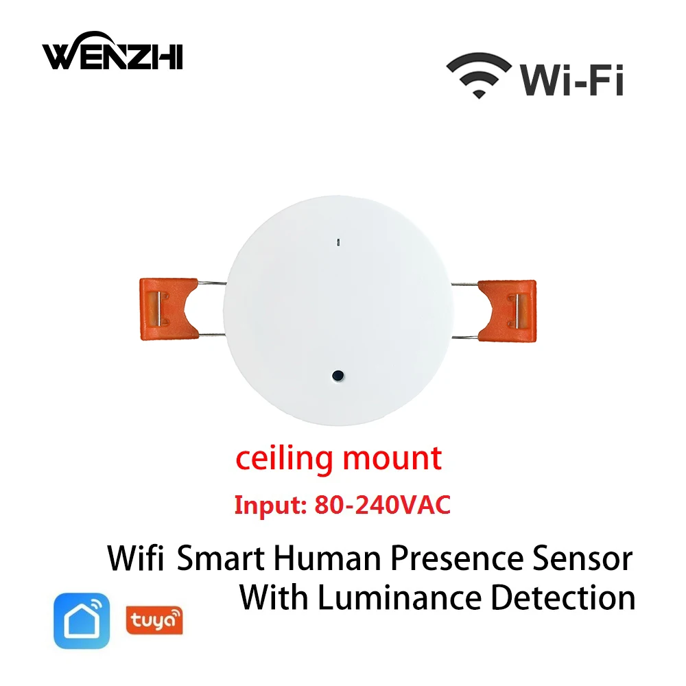 ZigBee Wifi MmWave Bewegungssensor für menschliche Anwesenheit mit Helligkeits-/Entfernungserkennung 5/110/220 V Tuya Smart Life Home Automation