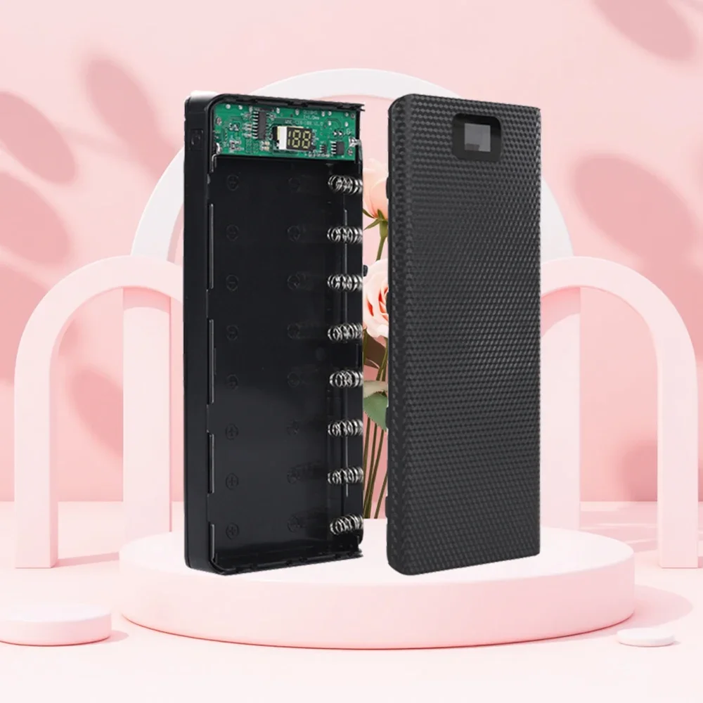 

Чехол для внешнего аккумулятора DIY 8*18650, внешний аккумулятор 5 В, коробка для хранения, чехол для зарядки мобильных телефонов, портативный