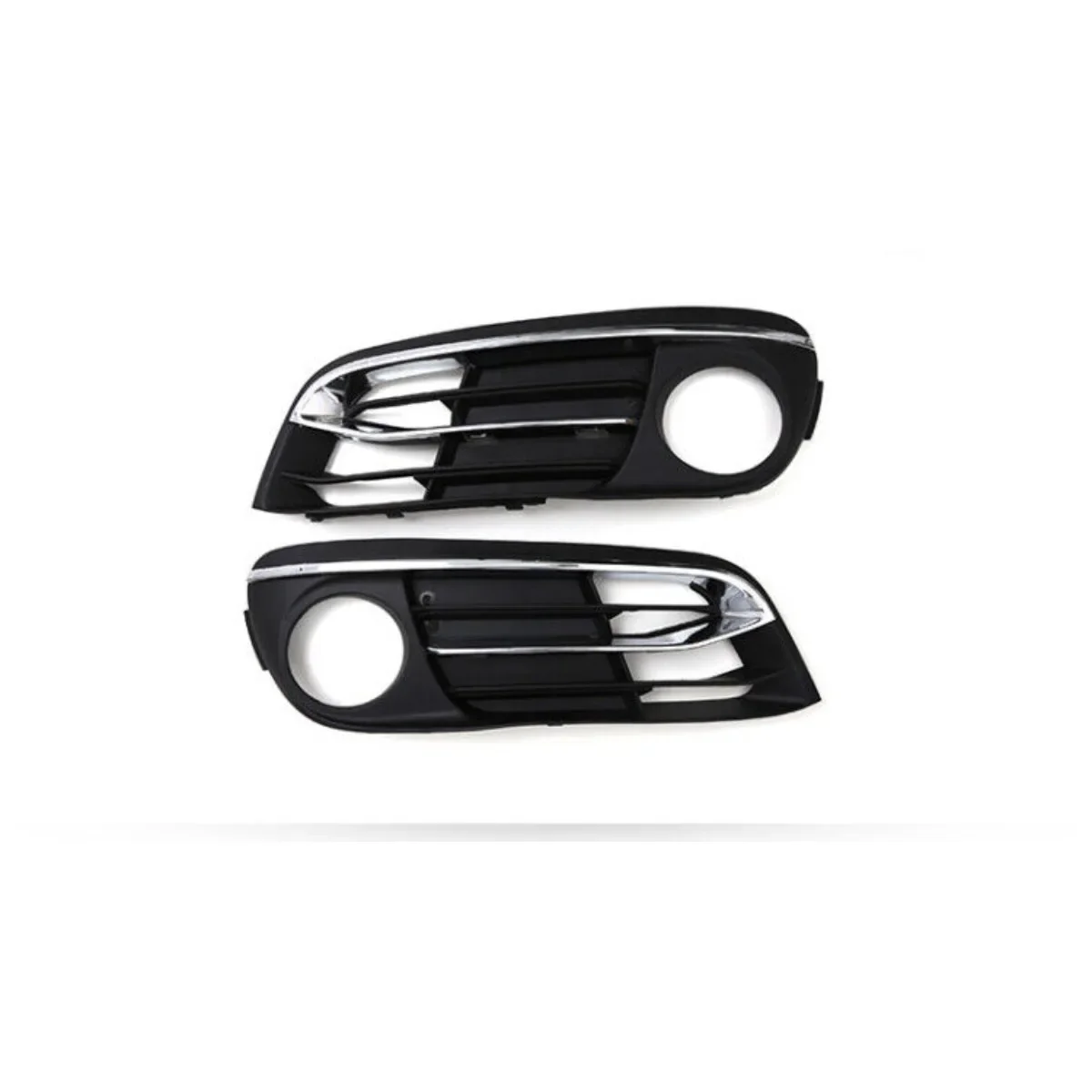 Pair Front Bumper Fog Light Chrome Grill Grille Trim Panel For BMW F10 F11 F18 525d 528i 535i 2014-2016 51117331737 51117417785