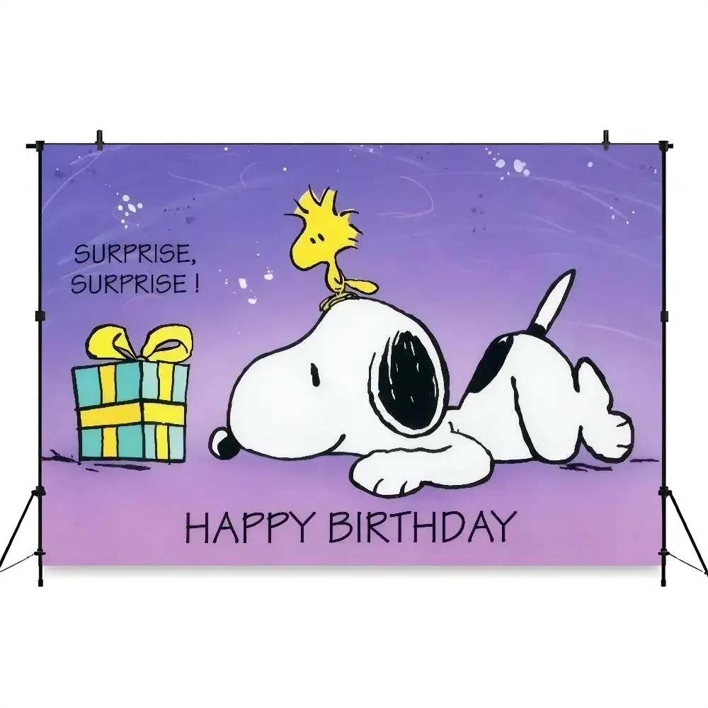 Photography Backgrounds for Kids Birthday Party Children Portrait Photo Backdrops Art Cartoon S-Snoopys view 5