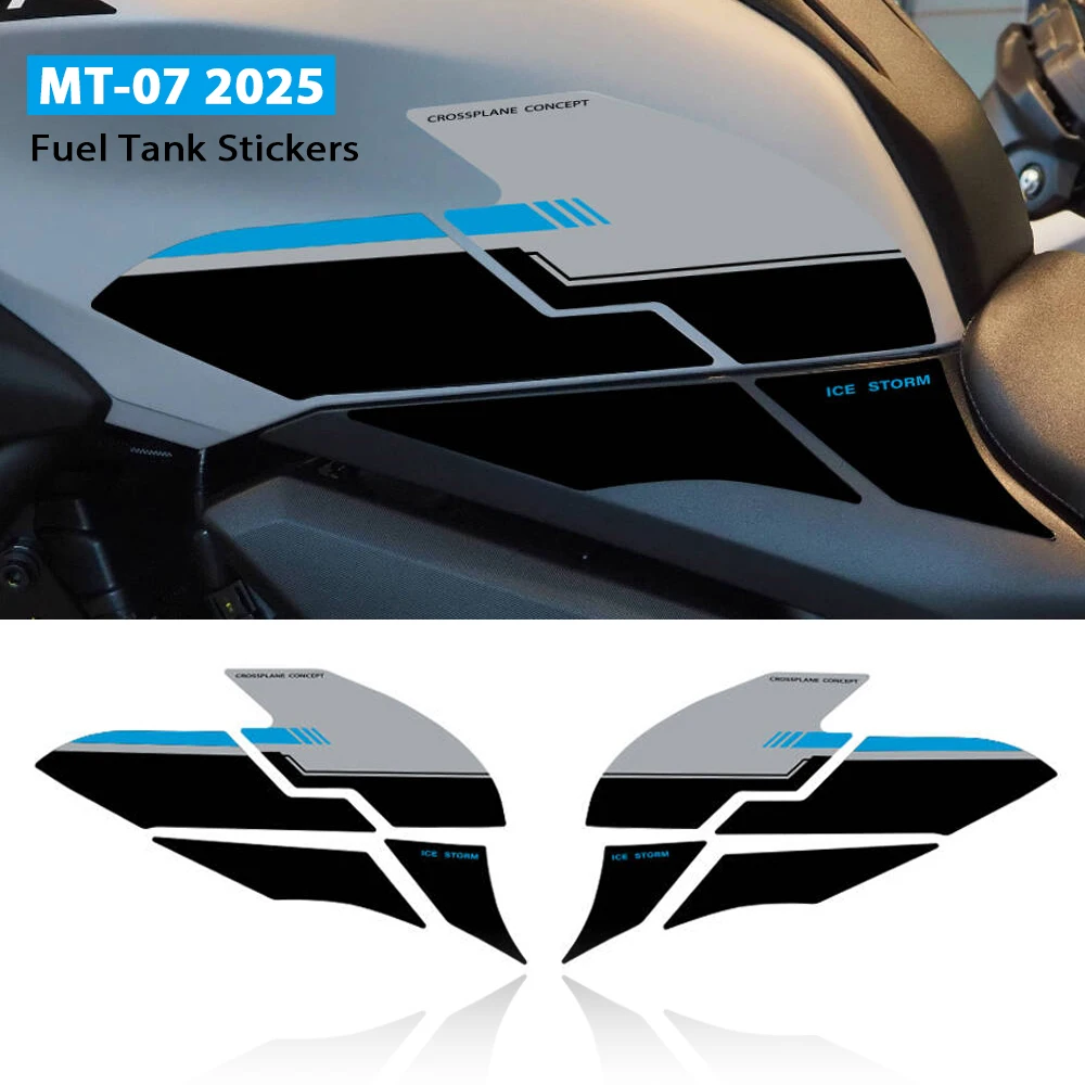 

Новинка 2025, защитные наклейки на топливный бак мотоцикла для Yamaha MT07 MT-07 MT 07, защита от царапин, водонепроницаемый комплект наклеек