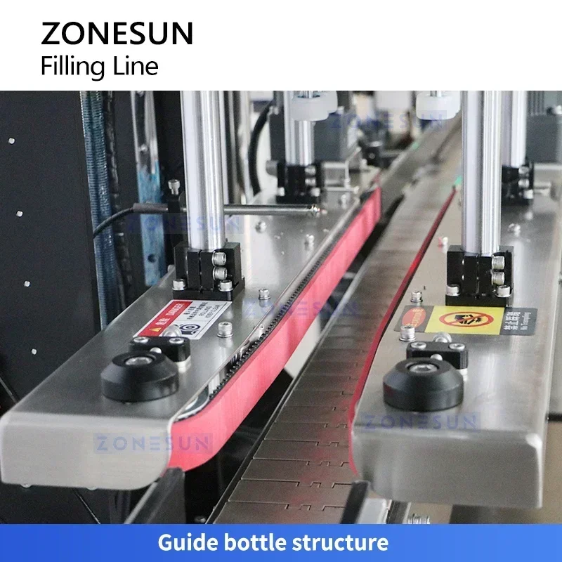 เครื่องบรรจุอัตโนมัติ ZONESUN ZS-PPCL2 พร้อมฝาปิดและติดฉลากแบบโมโนบล็อก ปั๊มลูกสูบ สายการบรรจุขวดขนาดเล็ก