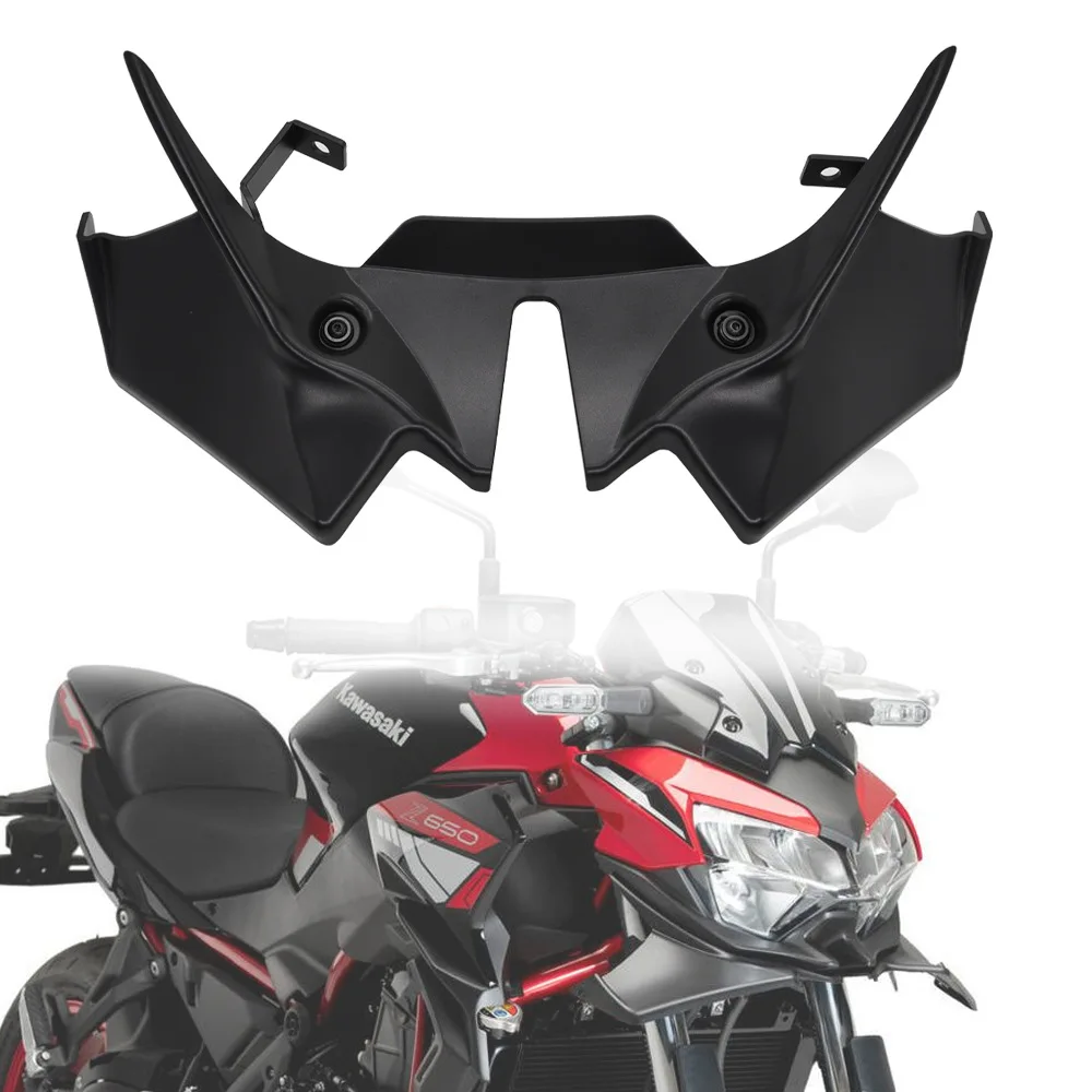

Motorcycle Front Spoiler Fairing Winglet Aerodynamic Wing Cover for Kawasaki Z650 z650 2021-2024 Fixed Wing Fairing Guide Cap