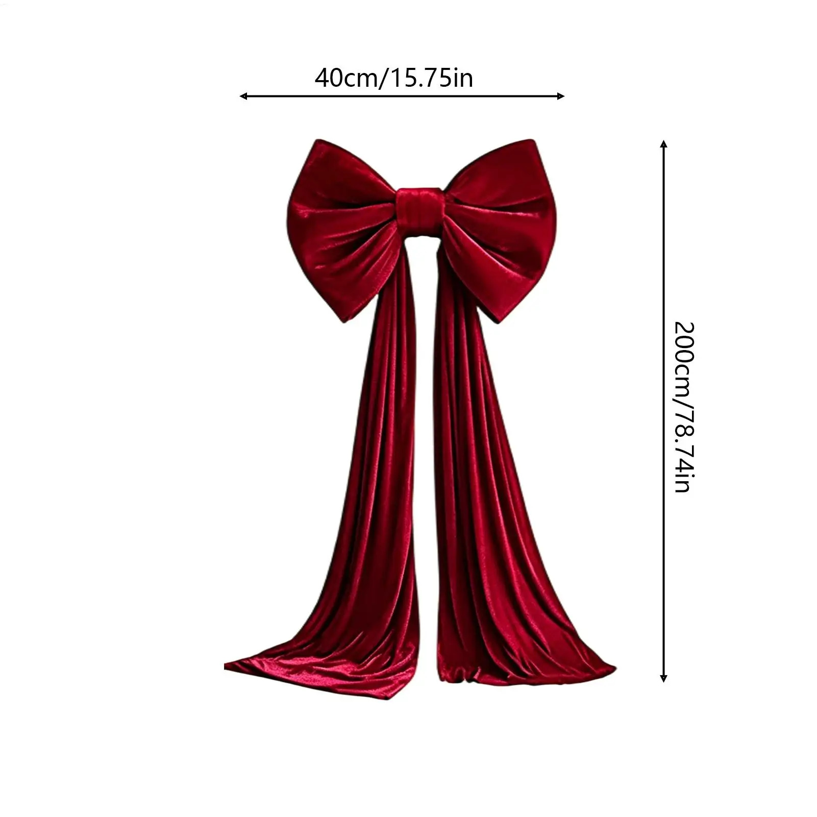 Large Christmas Bows Outdoor Decorations Christmas Tree Topper Big Bow Velvet Festival Ornaments For Home Front Door Party view 6