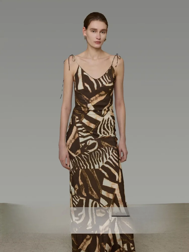 

Новинка Лето 2026: Платье миди Slim Fit с V-образным вырезом, из смесового хлопка и лиоцелла Lenzing, винтажный стиль, для повседневной носки