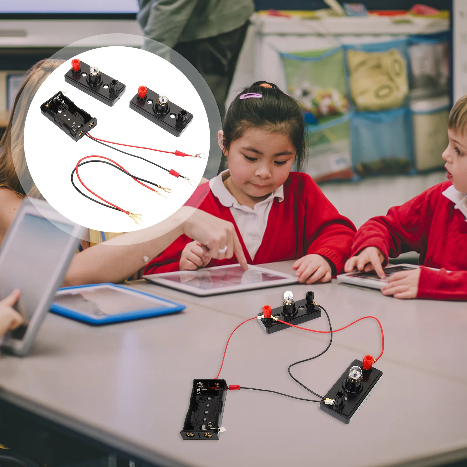 مجموعة واحدة من مجموعة الدوائر الكهربائية لتجربة العلوم الابتدائية وتعليم الجذع وتعلم التعلم العملي على اكتشاف الكهرباء #1