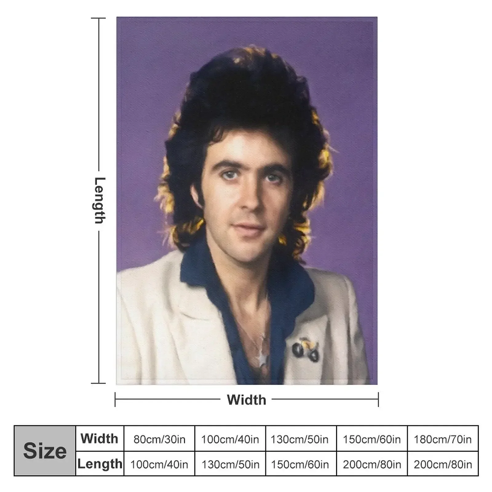 David Essex, Music Star Throw Blanket For Sofa Thin for babies Hair Blankets