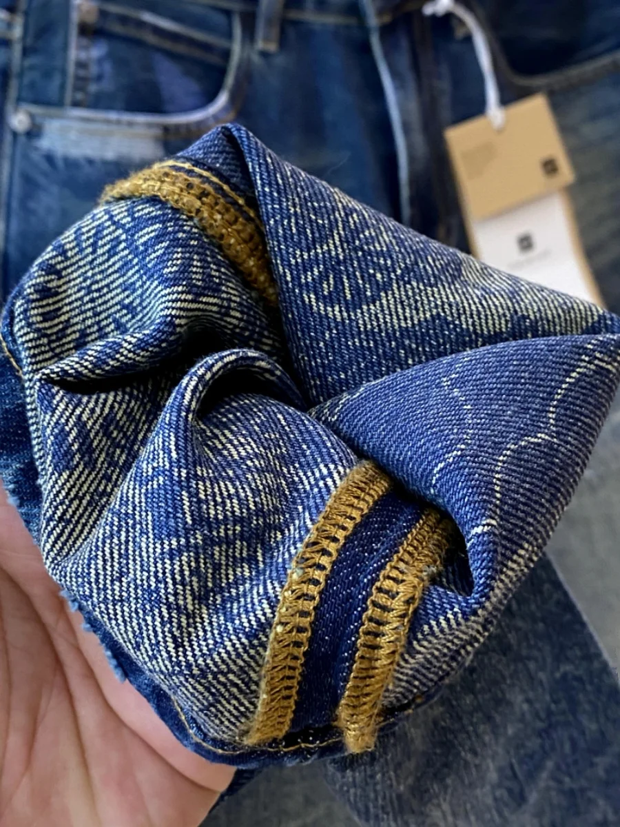   Celana Jeans Pria Longgar dengan Kaki Lurus Kasual Denim Trendy Musim Gugur Kedatangan Baru Celana Panjang Remaja Nyaman Dipakai