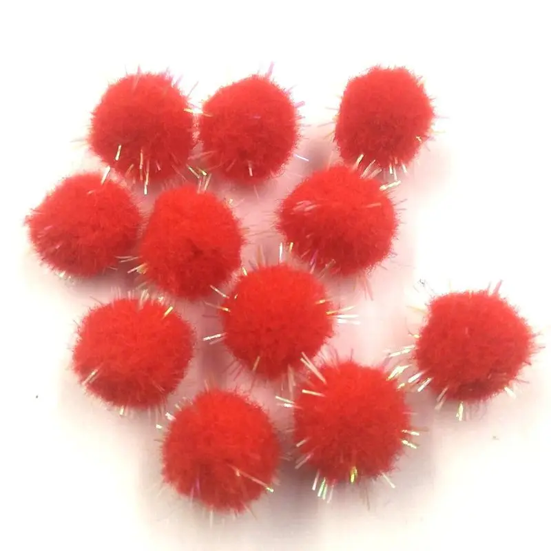 100 1.5cm colorful Hairballs Colored Onion Hairballs Children's Handmade Festival Decorative