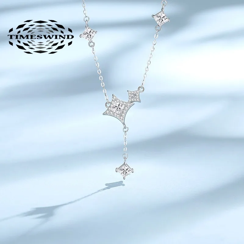 

TIMESWIND Элегантное женское ожерелье из серебра S925 со звездным небом и цирконием с кисточками и сертификатом