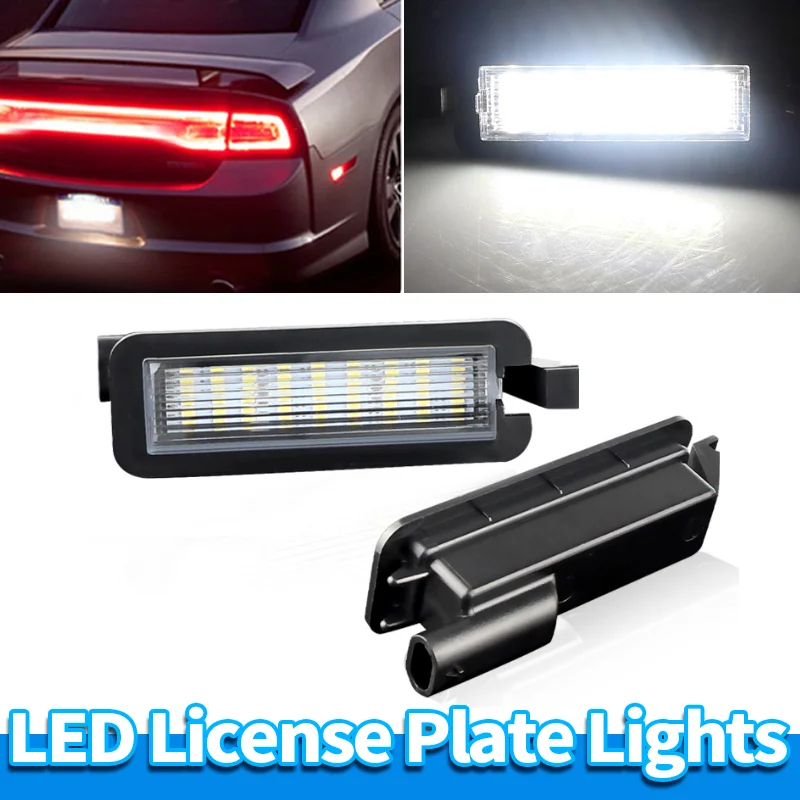 Luces LED para matrícula, lámpara LED para Dodge Charger Sedan Challenger Coupe para Chrysler 300 Sedan 68211290AB 68276972AA