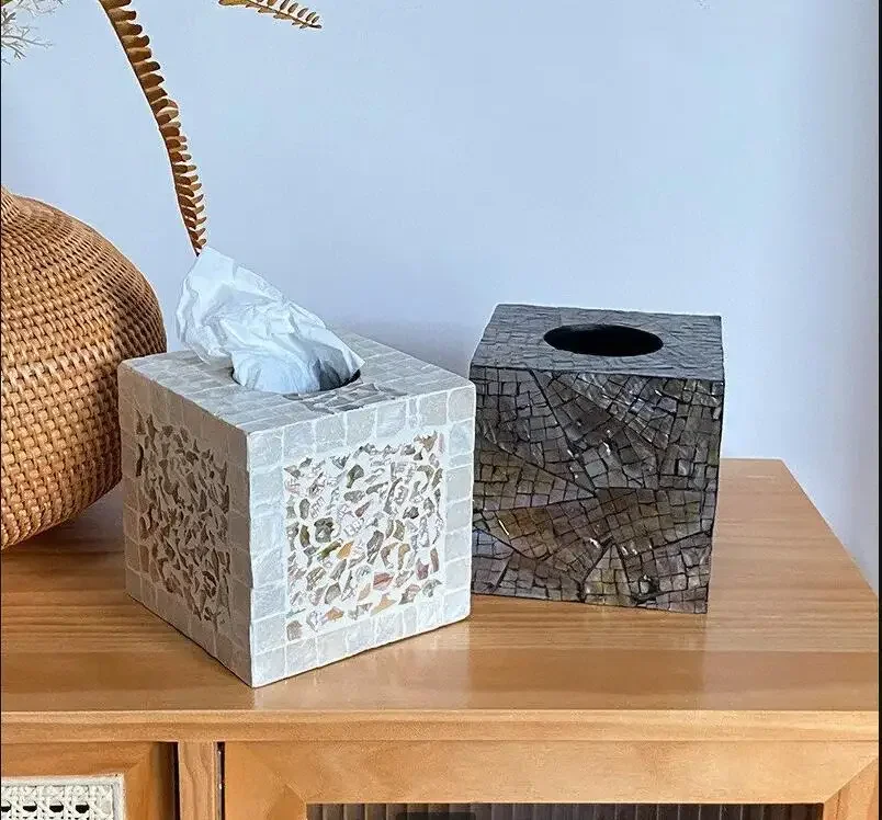 Square Tissue Box Napkin Boxes Organizer Paper Towel Holder Storage Crafts