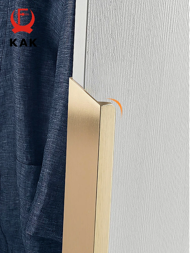 KAK Long Cabinet Handles 1200mm Long Closet Cupboard Pull Aluminium Alloy Brushed Gold Long Closet Wardrobe Cupboard Door Handle