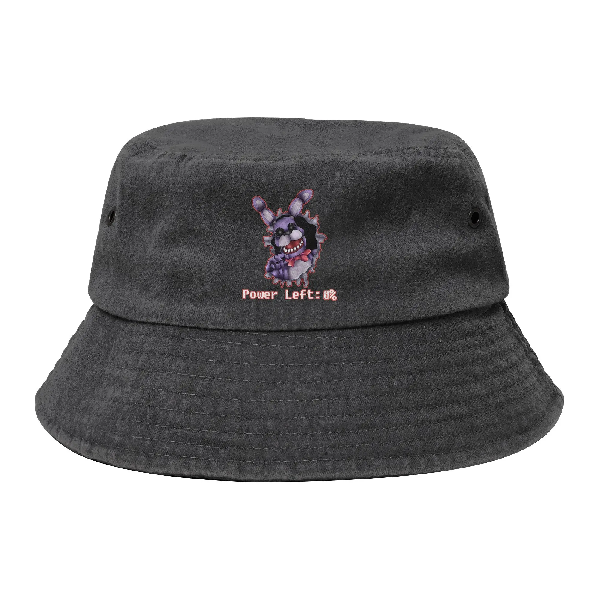 Roxanne Wolf Fnafed Bucket Hat for Teen Beach Game Distressed Washed Field Hat UV Protection for Camping Fishing Cap