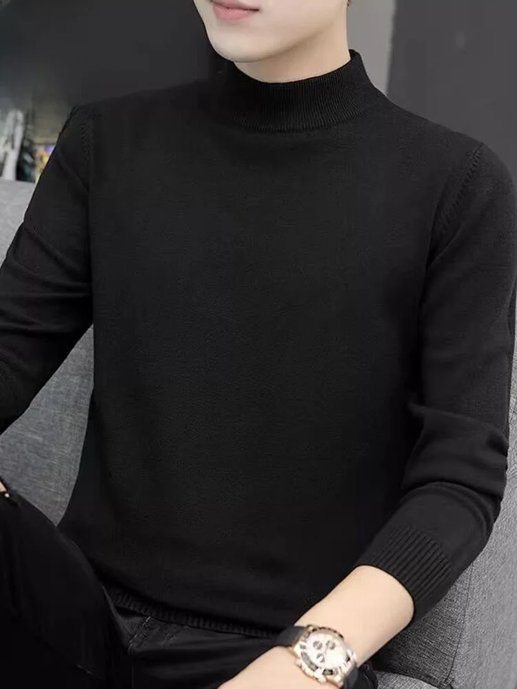 

Men's Knitted Sweater Loose Thi Warm round Ne Winter Faion Casual Long Sve Youth Clothing Comfortable Fit