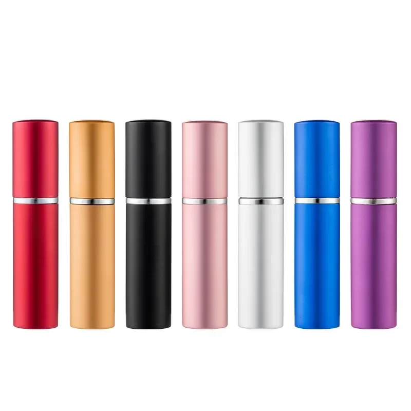 3/5/7pcs Mini Portable For Travel Aluminum Refillable Perfume Bottle With Spray&Empty Cosmetic Container With Atomizer