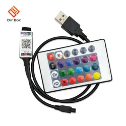 Remote Control LED Lights 24 Keys LED IR Bluetooth WIFI RGB Remote Dimmer Controller For Led Light Strip Controller