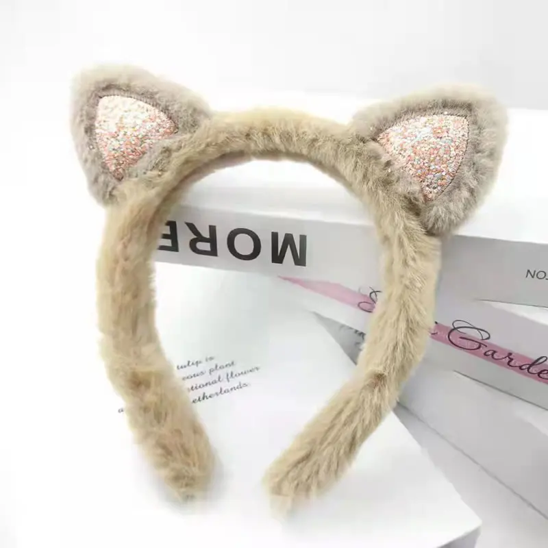 2023 Girl Women Cute Cat Ear Plush Headband