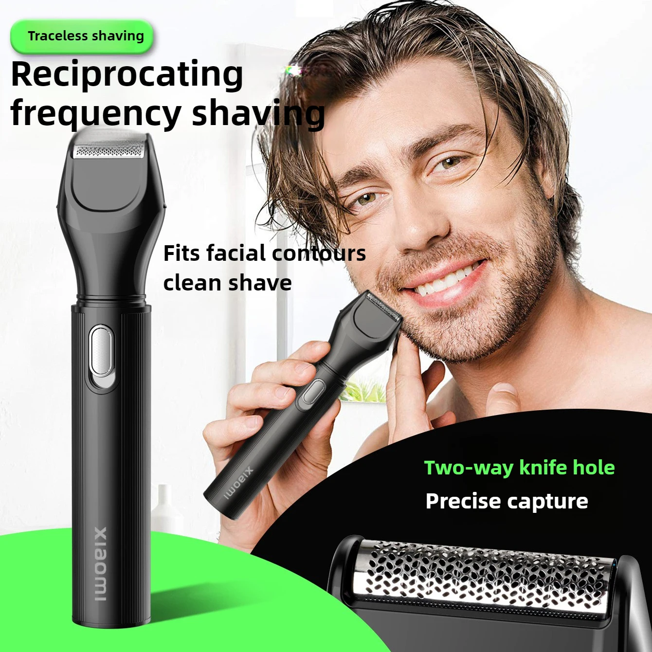 新しい Xiaomi 4 in 1 電気鼻耳ヘアトリマー男性用無痛 USB 充電式もみあげ眉毛ひげバリカンシェーバー