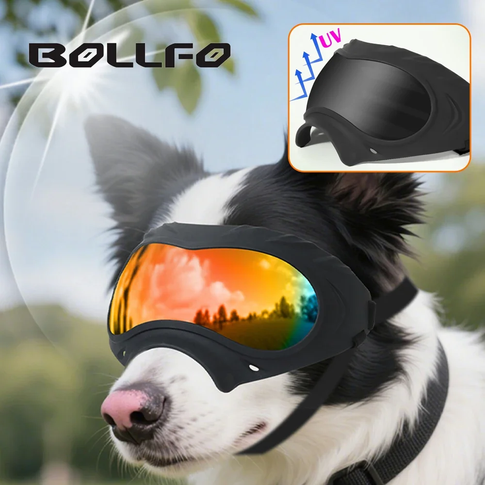 

UV Protection Pitbull Sunglasses for Large Breeds Windproof Dustproof Canine Spectacles Impact-Resistant Dog Goggles Military