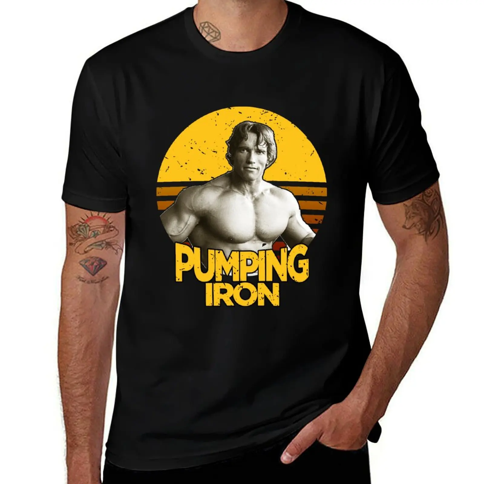 Pumping Iron T-Shirt Casual Loose Daily Wear T-Shirt
