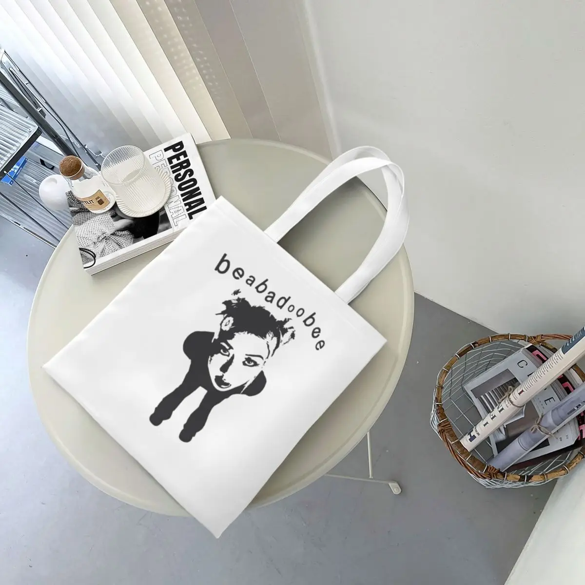 Beabadoobee Music Shopping Bags Canvas The Tote Bag Reusable for Women Shoulder Tote Travel Handbag
