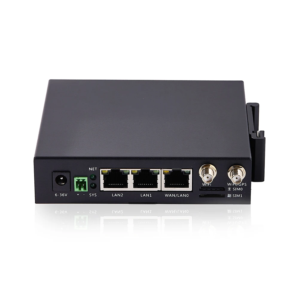Metal Housing Wide Voltage Input 6 to 36V Qualcomm Chip Module GPS Expansion Dual SIM Dual Standby Industrial 5G VPN Router