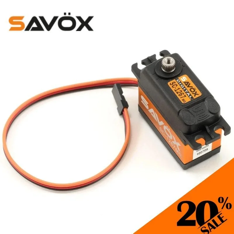 

Цифровой сервопривод Savox SC-1267SG "Super Speed" 7.4V 0.09S со стальными шестернями (высоковольтный) для радиоуправляемых машин, самолетов, вертолетов
