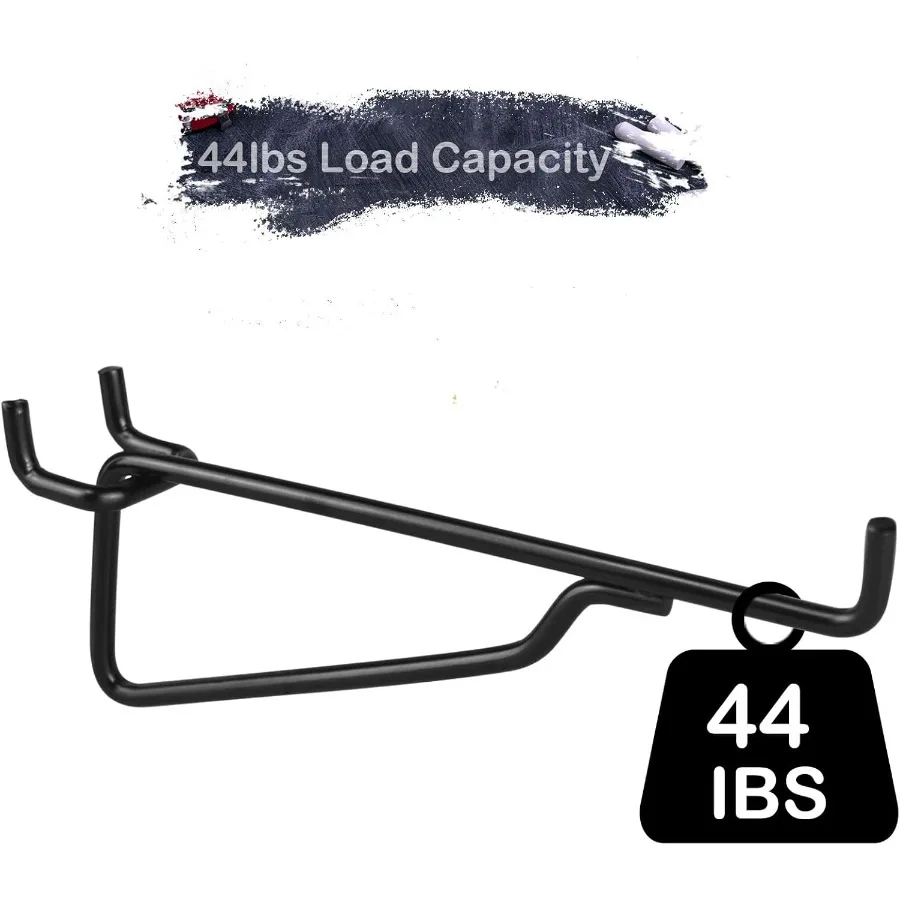 خطافات رف بيجبورد 8 عبوات 6 بوصة مجموعة خطافات معدنية سوداء 1 4 ih ملحقات منظم لوحة الوتد أرفف وسلال بين قوسين #5