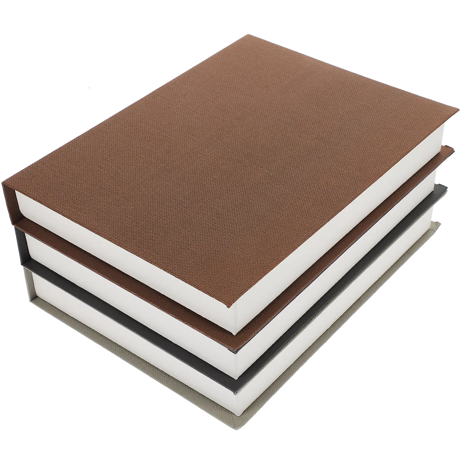 

3 Pcs Imitation Book Decoration Bookshelf Accessories Decorative Decorations Fake Paper Faux