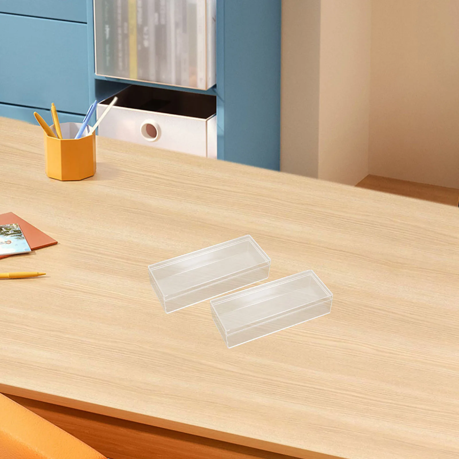 

4pcs Transparent Storage Box 15.5X6.2X3.8Cm Clear Rectangular Plastic Container For Small Items Organizer Beads