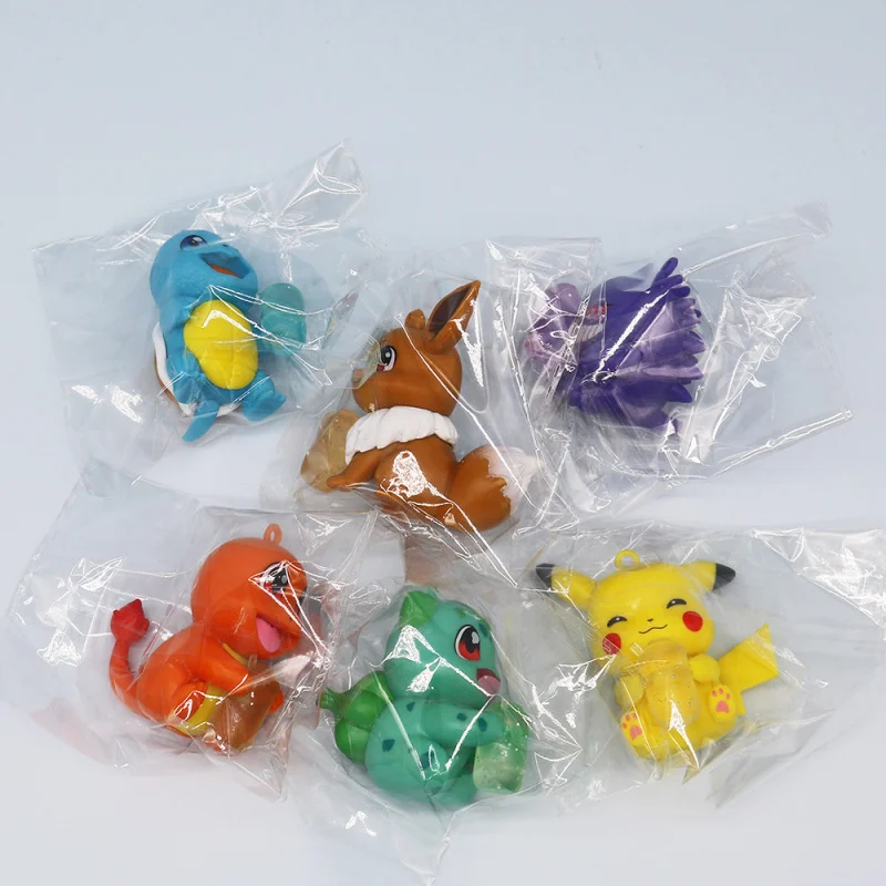 6pcs/set Hot japanese figure Sitting Hand-Made Elf KeychainElfLittle Ornaments