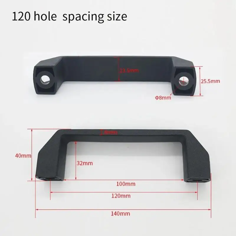 Cabinet Door Small Thickened Black Nylon Handle Industrial Use Surface Mounted Machine Tool Enclosure Durable Easy Installation