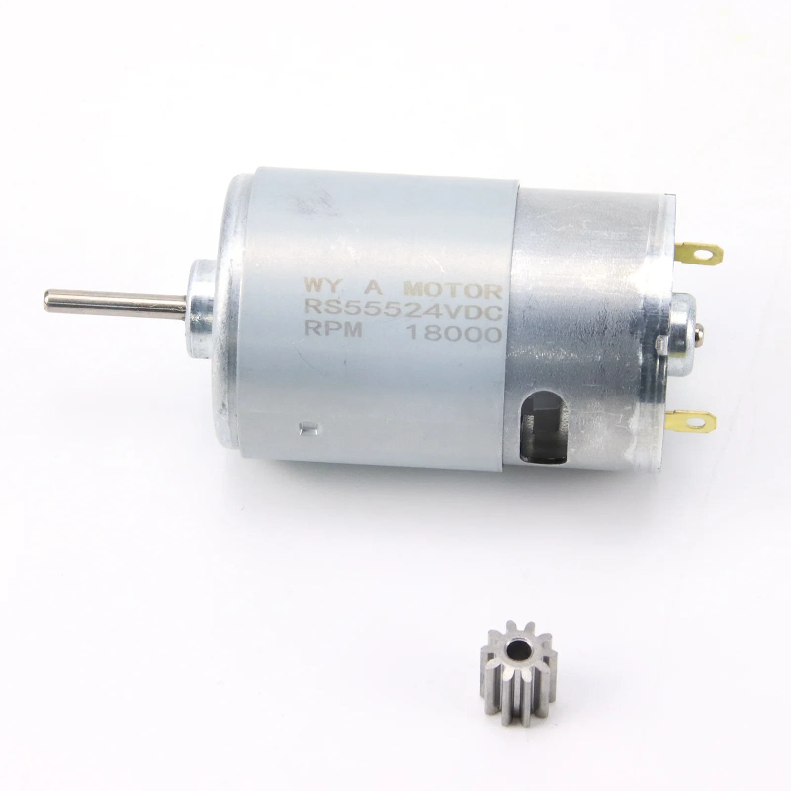 Motor de Metal para coche eléctrico para niños, alta velocidad, alta potencia, 18000/20000 rpm, 555-C DL, 24V, 200W, 9/10T