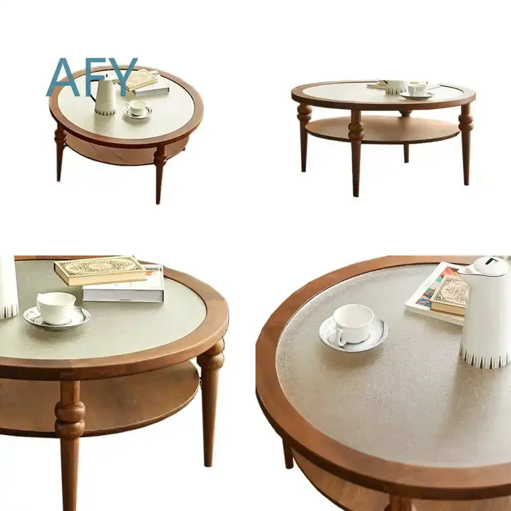 Round Coffee Table for Living Room Hotel Lobby Restaurant Reception Area Sofa Set Tea Table Modern Home Office Decor