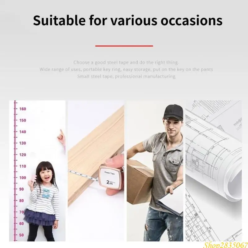 Đo băng Keychain Mini có thể thu vào Công cụ thước kẻ nhỏ có khả năng phù hợp cho các kiến trúc sư nhà thầu có sở thích 831F